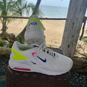 Nike Air White Sneakers with Neon Accents
